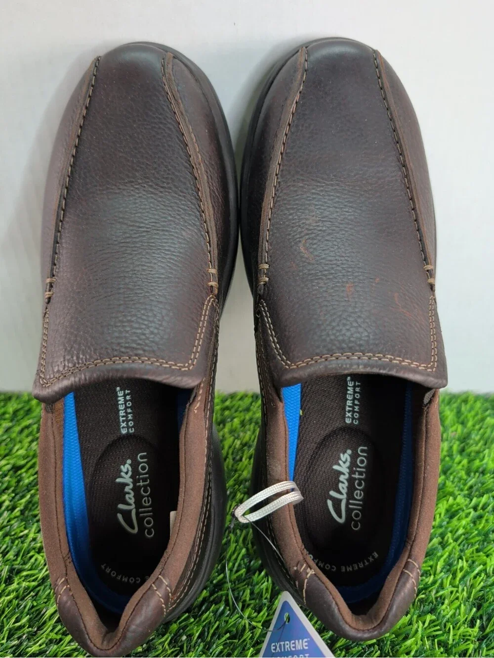 Clarks Mens Bradley Step Brown Leather Casual  Shoes Men's 9.5W